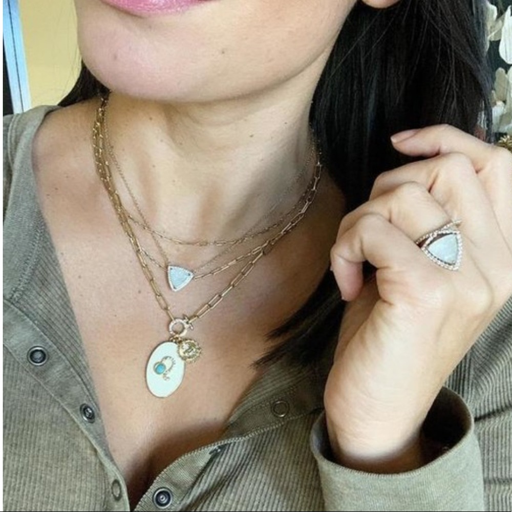 Stella & Dot | Shimmering Pale Gold+Pavé Sommerville Delicate Pendant Ne… - Picture 9 of 12
